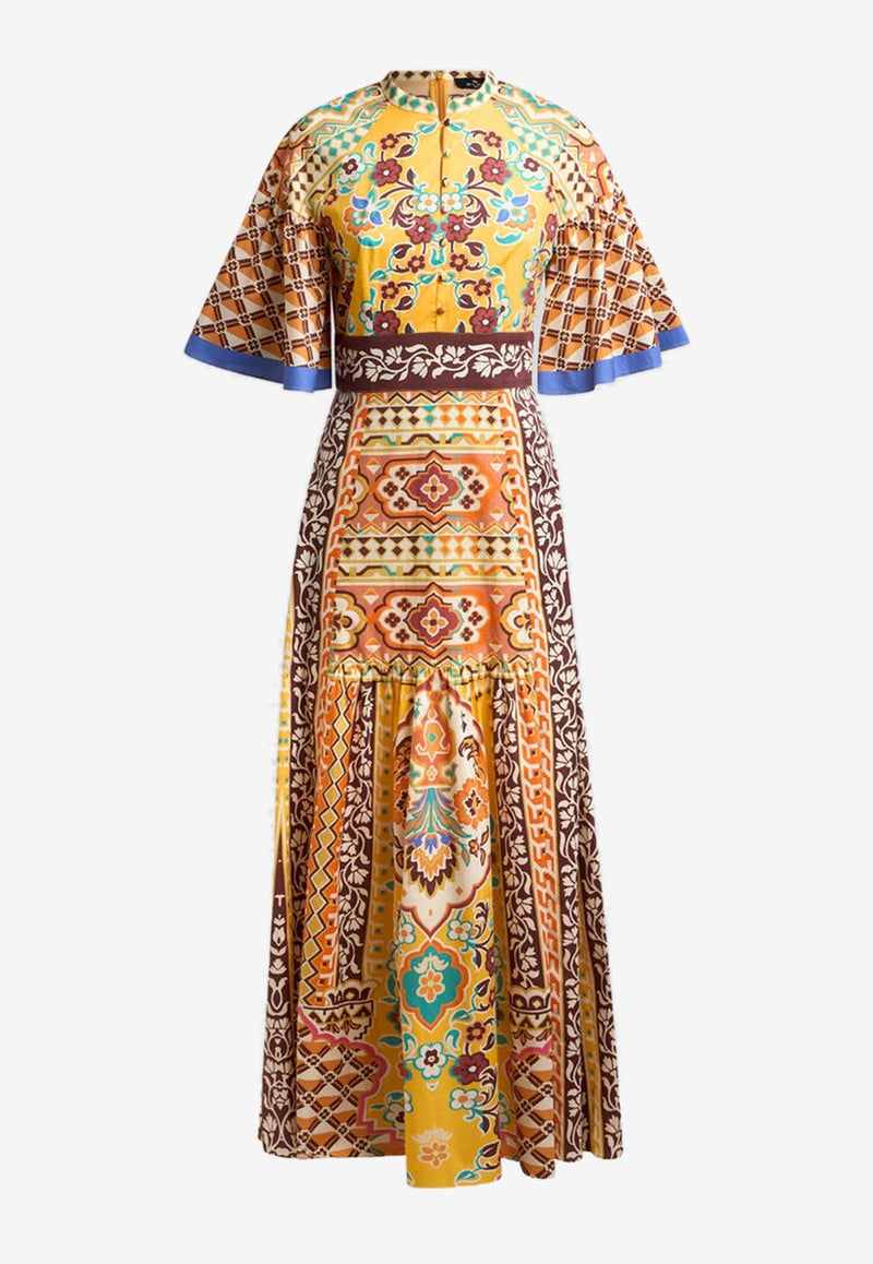 Etro Long Printed Poplin Dress WRHA0395-99SPEA5 X0840