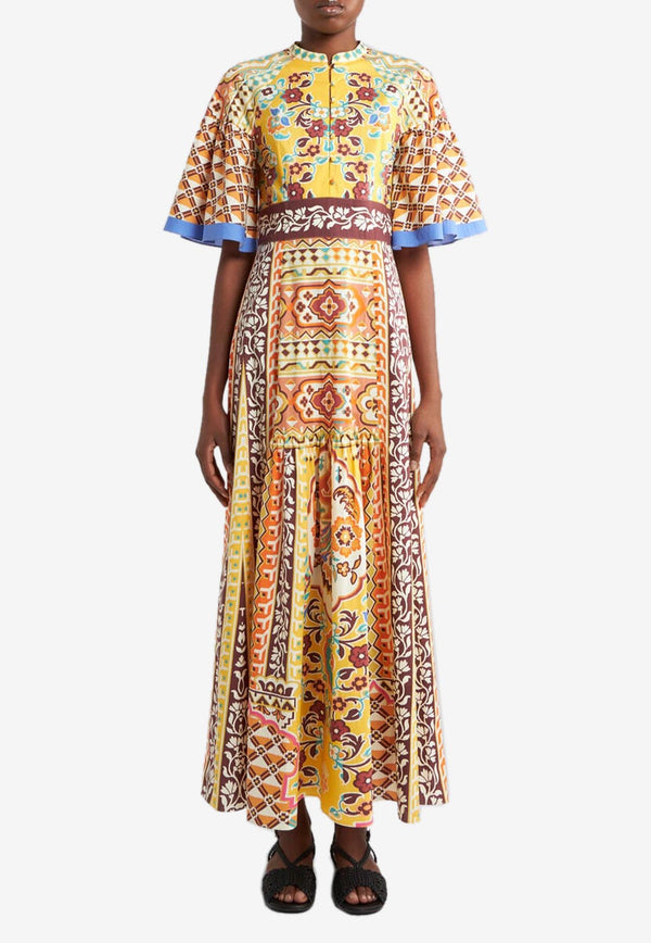 Etro Long Printed Poplin Dress WRHA0395-99SPEA5 X0840