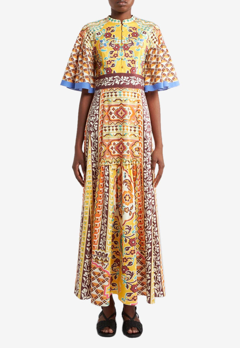 Etro Long Printed Poplin Dress WRHA0395-99SPEA5 X0840