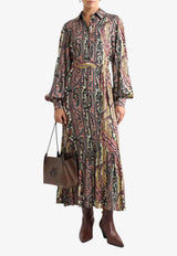 Etro Paisley Print Midi Shirt Dress Multicolor WRHA0561-99SA4E1 X0805