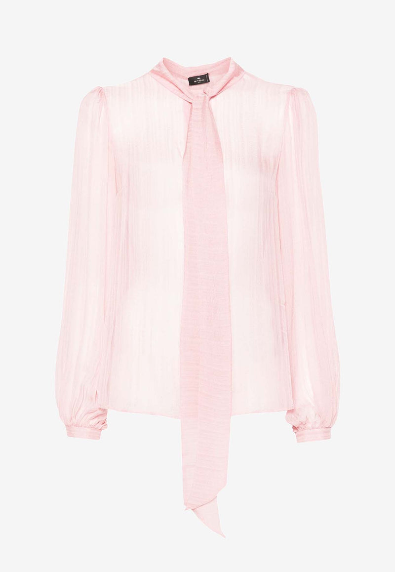 Etro Long-Sleeved Silk Blouse WRIA0004-99TU1H4 F0473 Pink