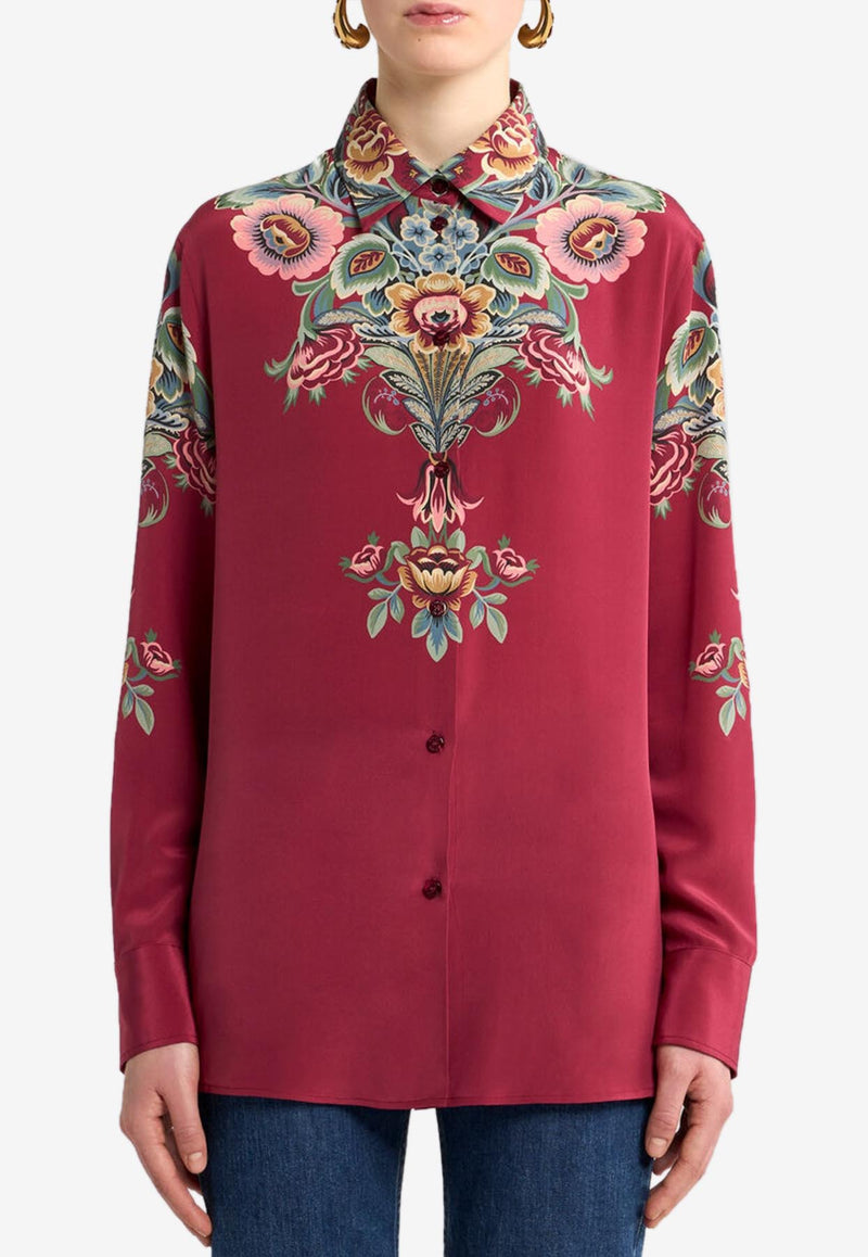 Etro Silk Shirt with Placed Print WRIA0013-AKA38 X0865