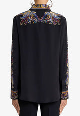 Etro Paisley Print Buttoned Shirt Black WRIA0013-AKE44 X0812