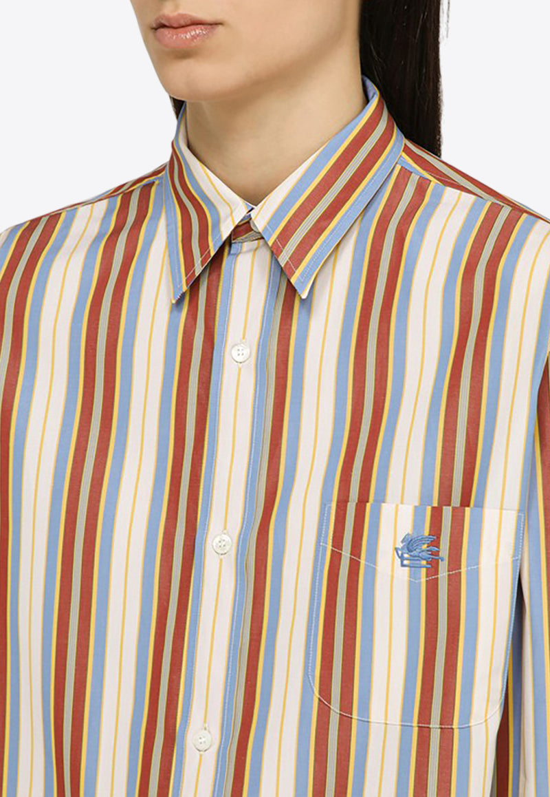 Etro Logo-Embroidered Striped Shirt WRIA001899TR547/O_ETRO-S8451