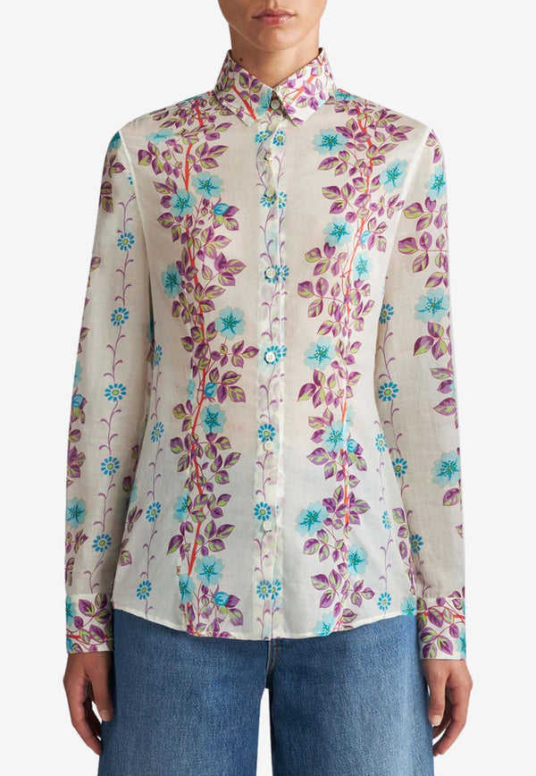 Etro Floral Print Long-Sleeved Shirt WRIA0020-99SA576 X0800 Multicolor
