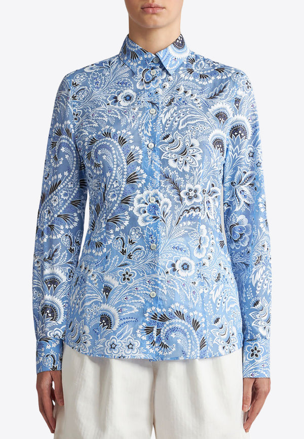 Etro Long-Sleeved Button-Up Floral Shirt  WRIA0020-99SAE64 X0880