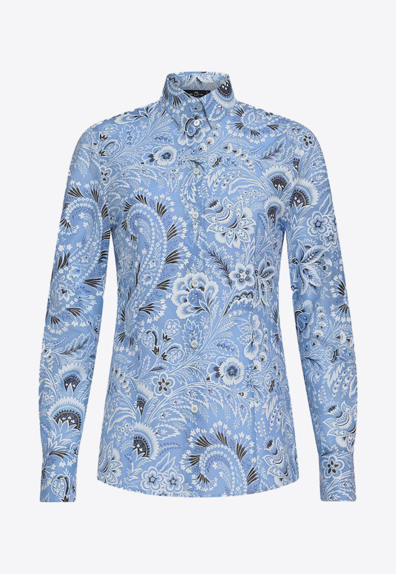 Etro Long-Sleeved Button-Up Floral Shirt  WRIA0020-99SAE64 X0880