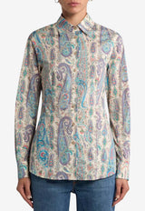 Etro Leafy Paisley Print Stretch Shirt Multicolor WRIA0020-99SAEH3 X0804