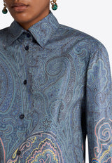Etro Paisley Print Button-Up Shirt Blue WRIA0020-AK701 X0884
