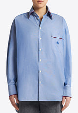 Etro Pegaso Embroidered Shirt Light Blue WRIA002899TU5H6 B0037BLUE