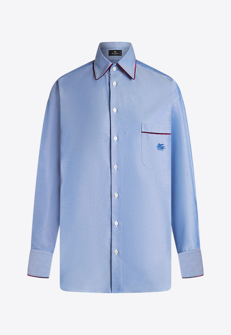 Etro Pegaso Embroidered Shirt Light Blue WRIA002899TU5H6 B0037BLUE