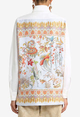Etro Long-Sleeved Poplin Shirt White WRIA0034-AKG74 X0882