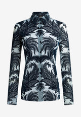 Etro Paisley Tulle Long-Sleeved Shirt Navy WRIA0041-AK801 S9001
