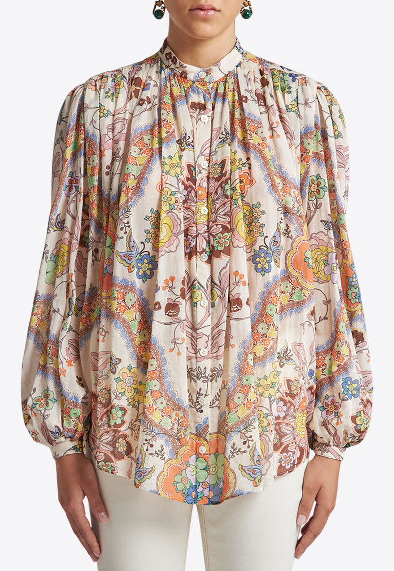 Etro Floral Print Blouse Beige WRIA0048-99SA5J0 X0803