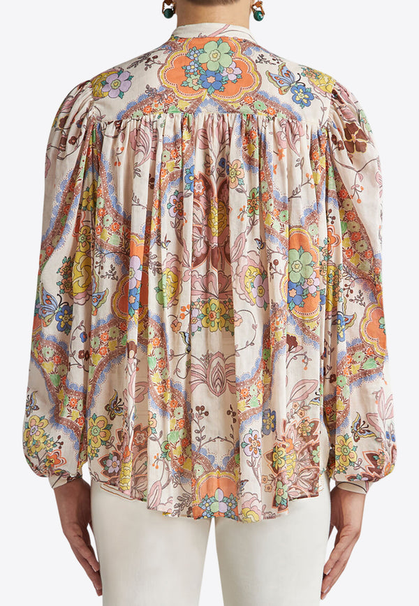 Etro Floral Print Blouse Beige WRIA0048-99SA5J0 X0803