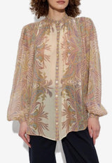Etro Paisley Print Silk Blouse Multicolor WRIA0048-99SP1B8 X0804