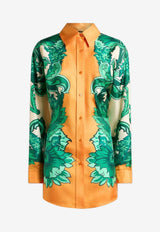 Etro Floral Print Shirt with Knot Multicolor WRIA0056-99SP1E7 X0806