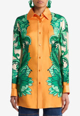 Etro Floral Print Shirt with Knot Multicolor WRIA0056-99SP1E7 X0806
