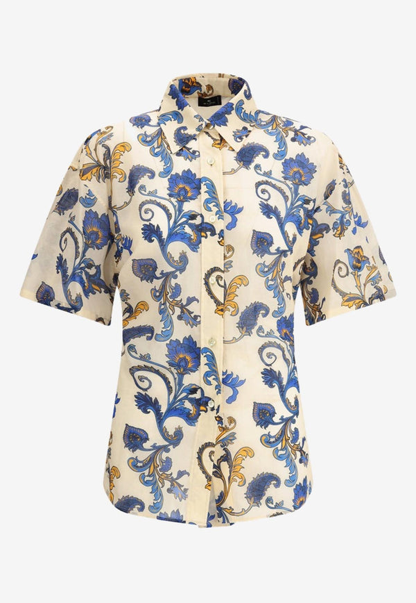 Etro Paisley Print Short-Sleeved Shirt Multicolor WRIA0062-99SA5J4 X0800