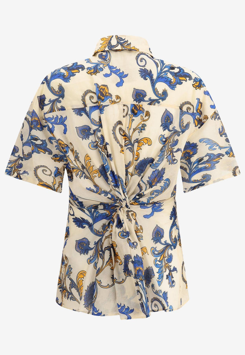 Etro Paisley Print Short-Sleeved Shirt Multicolor WRIA0062-99SA5J4 X0800