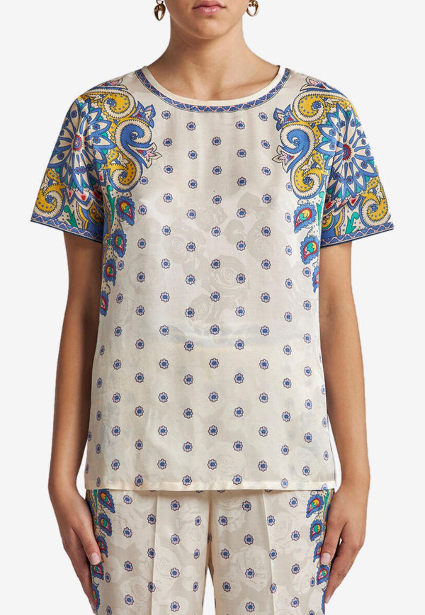 Etro All-Over Print T-shirt White WRJA0025-AQ115 X0800