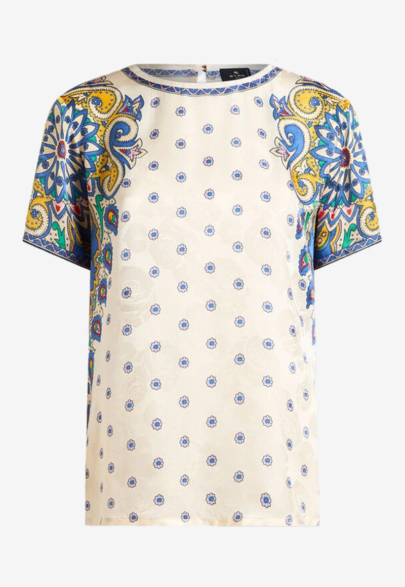 Etro All-Over Print T-shirt White WRJA0025-AQ115 X0800