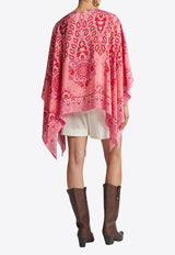 Etro All-Over Print Silk Cape Pink WRJA0027-AV602 X0872