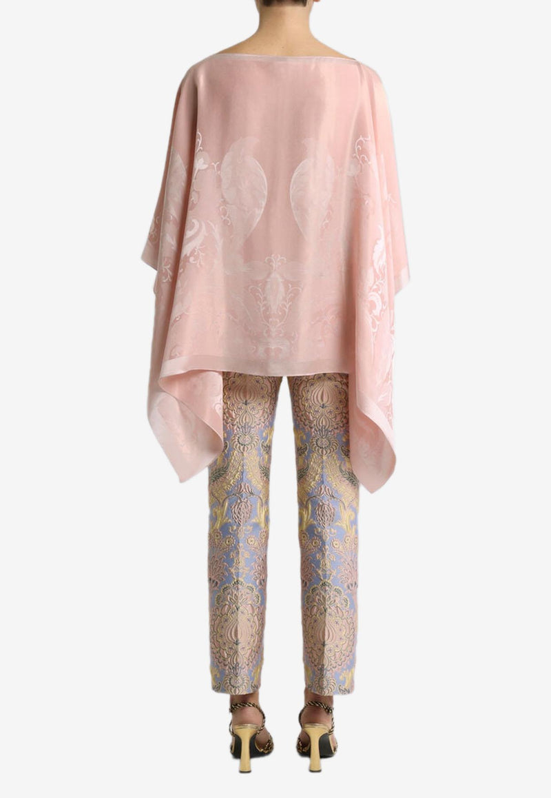 Etro Silk-Blend Jacquard Cape Top WRJA0027-AV760 M0179