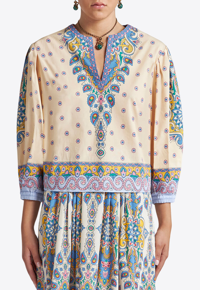 Etro All-Over Printed Blouse Cream WRJA0088-99SP5B2 X0800