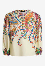 Etro Paisley Print Poplin Boxy Blouse Multicolor WRJA0088-99SP5I1 X0800