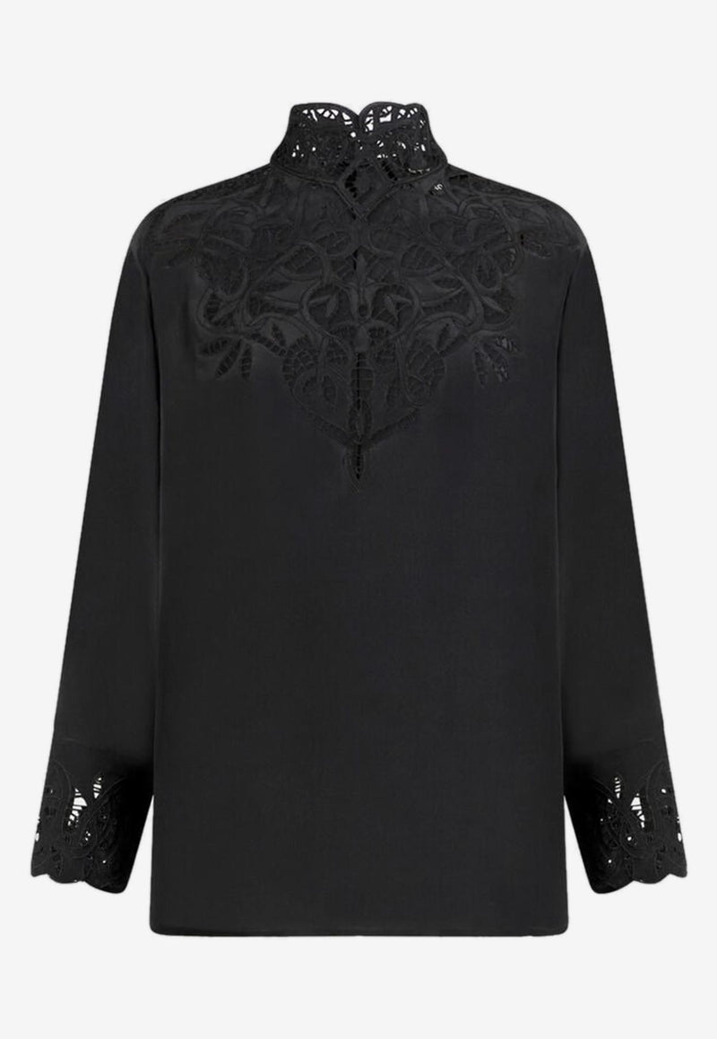 Etro Silk Crepe De Chine Blouse Black WRJA0099-AV572 N0000