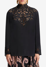 Etro Silk Crepe De Chine Blouse Black WRJA0099-AV572 N0000