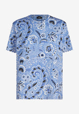 Etro Bandanna Print Short-Sleeved T-shirt WRJB0006-AJ002 X0880 Blue