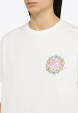 Etro Logo-Embroidered Crewneck T-shirt White WRJB0006AC036/O_ETRO-W0111