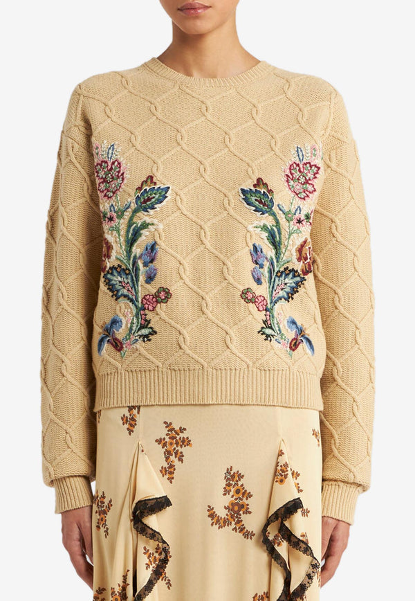 Etro Wool and Cashmere Jumper with Embroidery WRKE0252-AV706 M3791