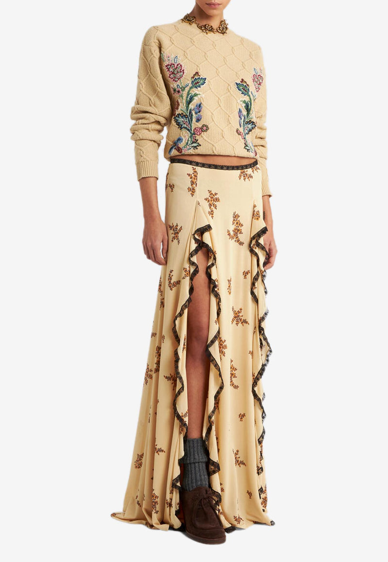 Etro Wool and Cashmere Jumper with Embroidery WRKE0252-AV706 M3791