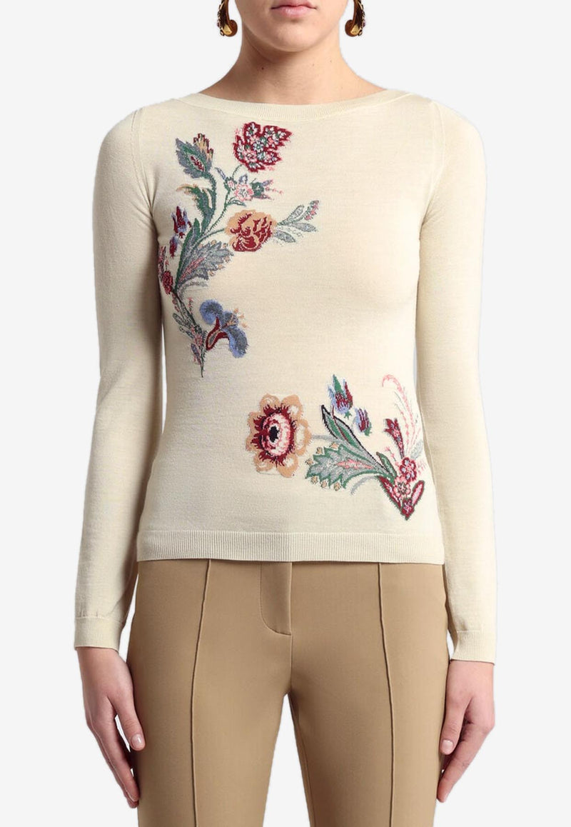 Etro Wool-Blend Jacquard Sweater WRKE0318-AQ170 W3796