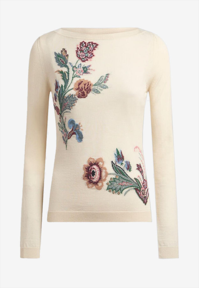 Etro Wool-Blend Jacquard Sweater WRKE0318-AQ170 W3796