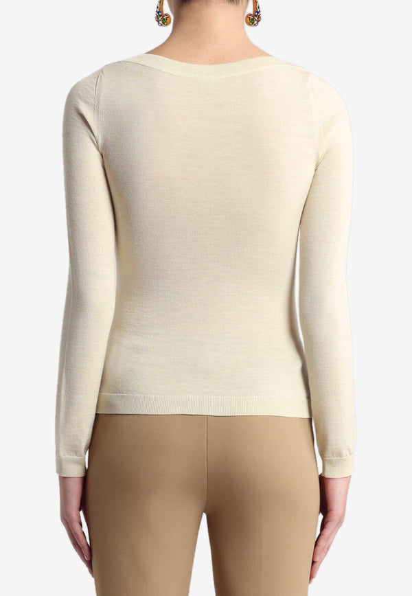 Etro Wool-Blend Jacquard Sweater WRKE0318-AQ170 W3796