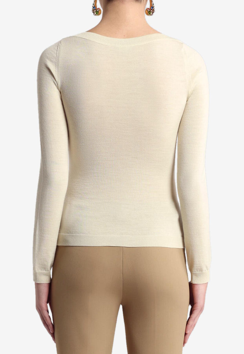 Etro Wool-Blend Jacquard Sweater WRKE0318-AQ170 W3796