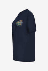 Etro Embroidered Pegaso T-shirt Navy WRMA0005-AR477 B0324