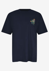 Etro Embroidered Pegaso T-shirt Navy WRMA0005-AR477 B0324