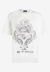 Etro Floral Print Logo T-shirt White WRMA0007AK412S9004WHITE