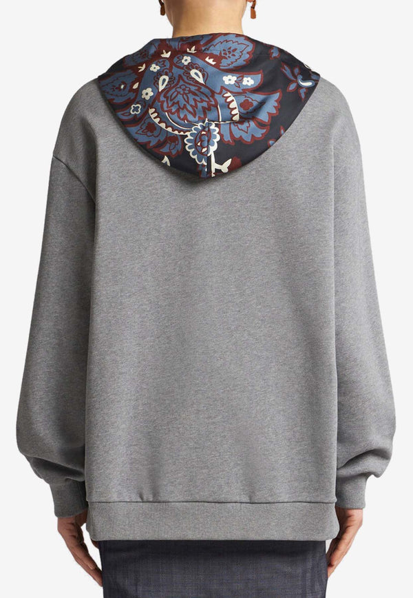 Etro Paisley Hood Oversized Hoodie Gray WRMB0003AU055S8291GREY