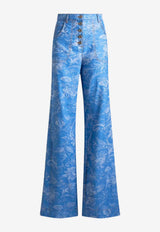 Etro Floral Jacquard Flared Jeans Light Blue WRNB0004-99TJEK7 S9880