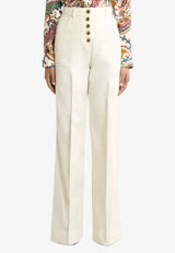Etro Pegaso Embroidered Flared Jeans Light Beige WRNB0004-AU116 W0275