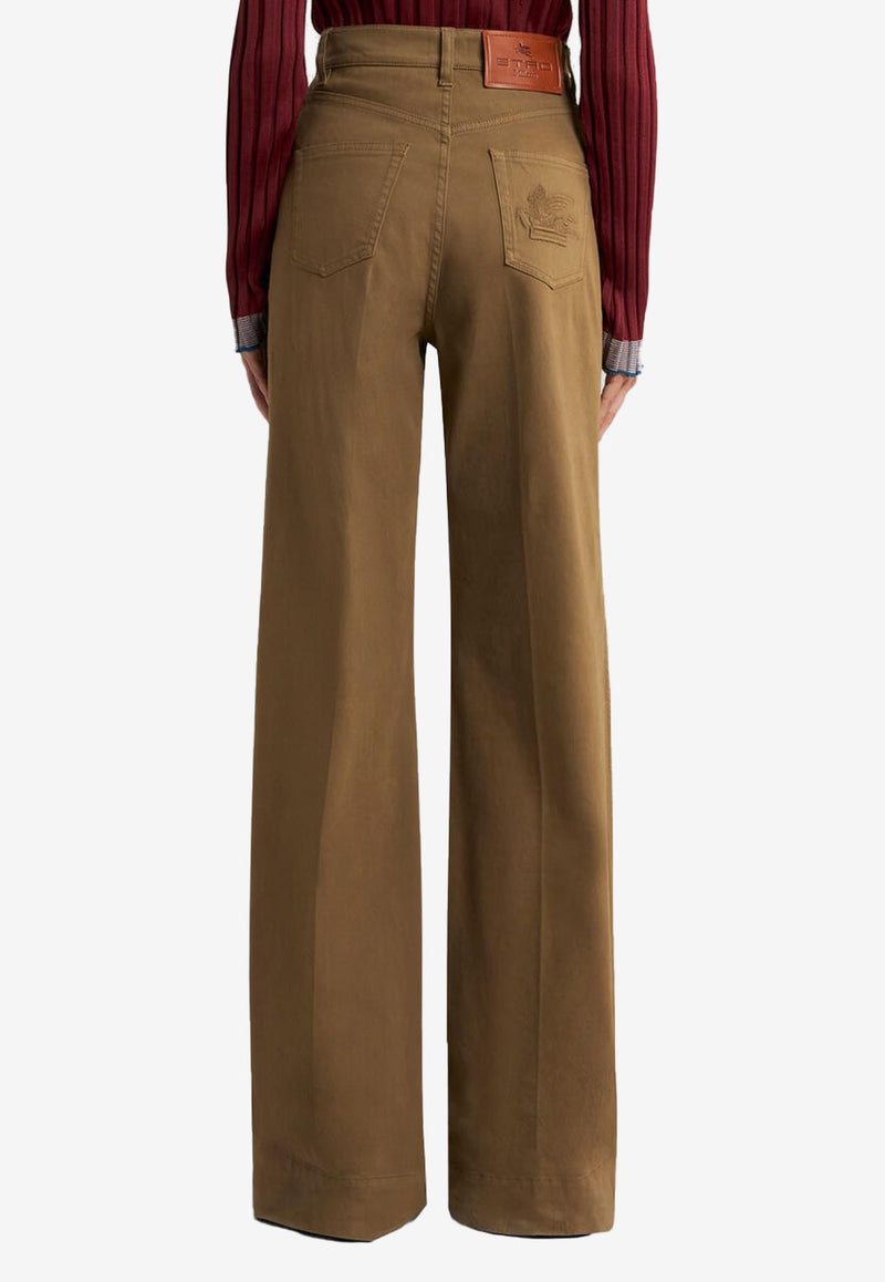 Etro Flared Denim Jeans with Pegaso Buttons WRNB0004-AV689 V4655