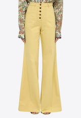 Etro Pegaso Denim Flared Pants Yellow WRNB0004AC169/O_ETRO-Y0893