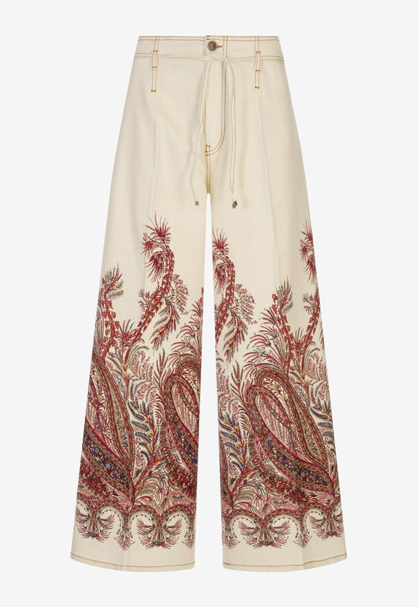 Etro Paisley-Printed Wide-Leg Jeans WRNB0006-AKA31 X0801