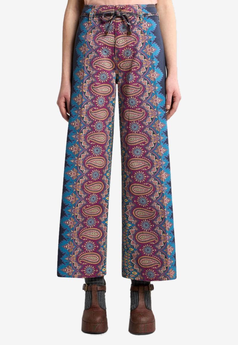 Etro Culotte Jeans with Placed Print WRNB0006-AKA34 X0883
